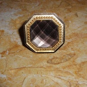 Stephanie Kantis Faceted Smoky Topaz Button Ring